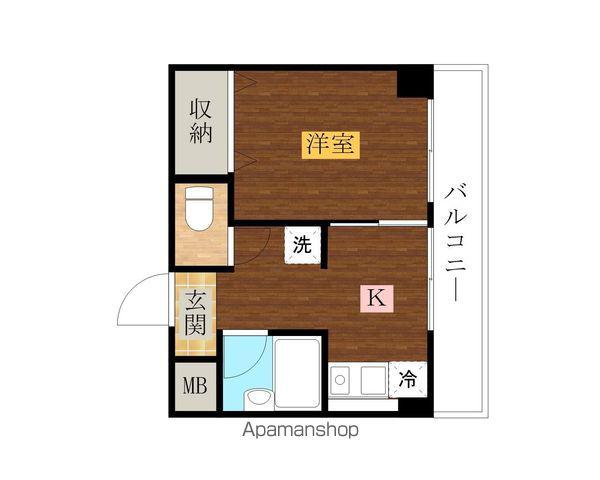 T.B.Kビル(1DK/3階)の間取り写真
