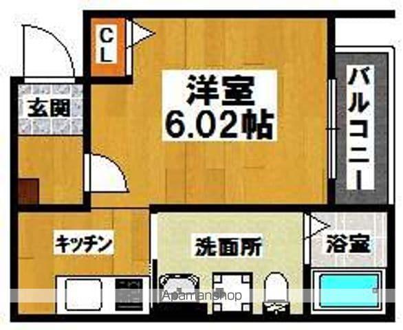 グランツ湊(1K/2階)の間取り写真