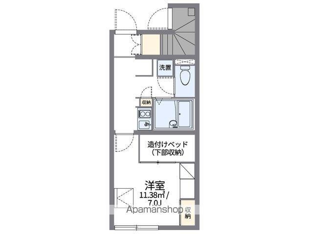 レオパレスソルビエント(1K/1階)の間取り写真