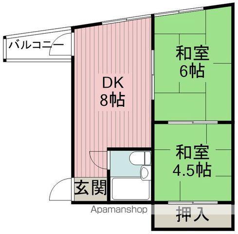 SPACE GREEN TOYONAKA(2DK/4階)の間取り写真