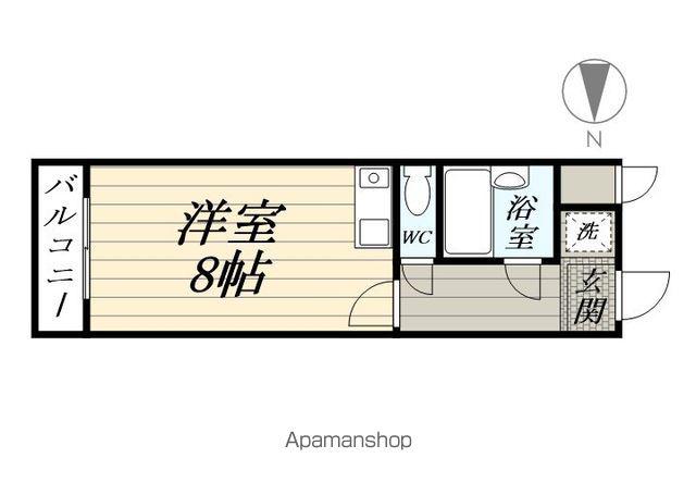 ポンデロッサ鶴見Ⅱ(ワンルーム/1階)の間取り写真