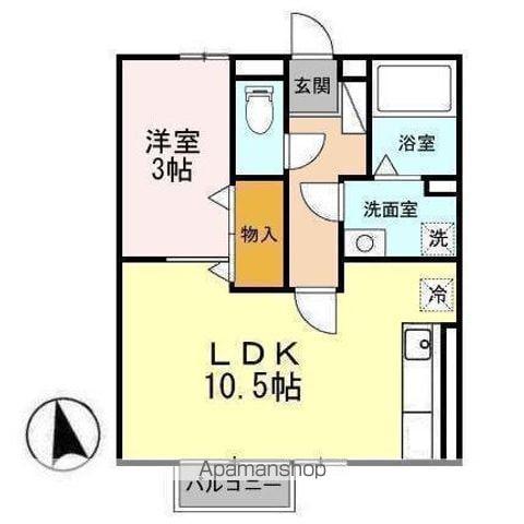 セジュールSE秀AB(1LDK/2階)の間取り写真