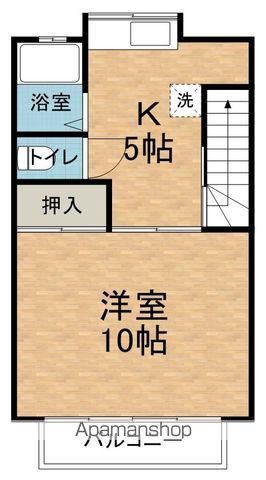 オアシスA・B(1K/2階)の間取り写真