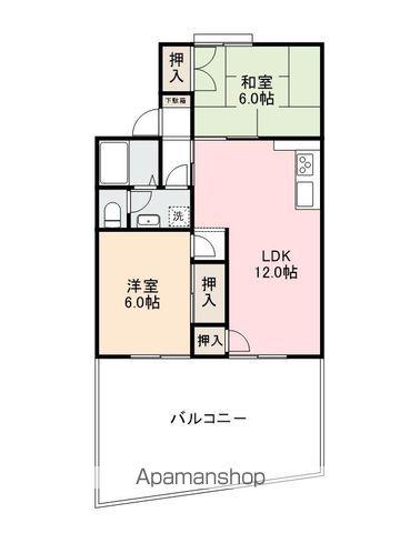 瀬戸ハイツAB(2LDK/2階)の間取り写真