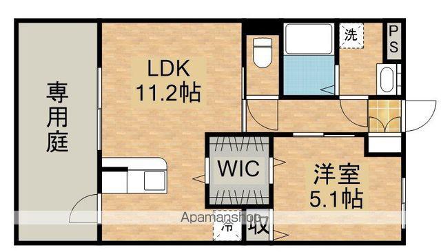 マリンアベニュー寿(1LDK/1階)の間取り写真
