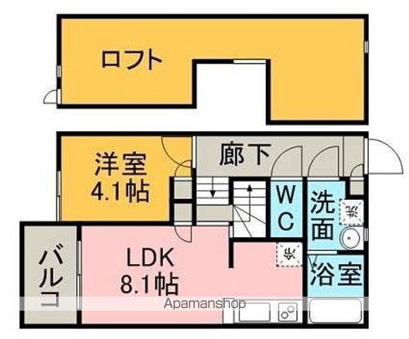 CB和白オーシャンアクア(1LDK/1階)の間取り写真