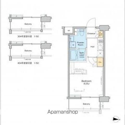 プラウドフラット中野(1K/4階)の間取り写真
