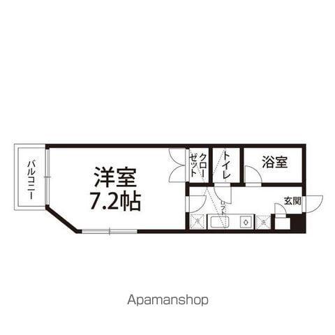 ハイツミルトニア(1K/2階)の間取り写真