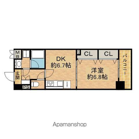 フランディルりんくう2(1DK/1階)の間取り写真