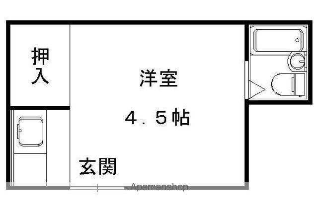 京都市東西線 太秦天神川駅 徒歩9分 1階建 築71年(1K/1階)の間取り写真