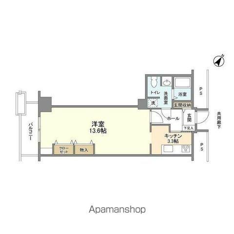 トルナーレ日本橋浜町(ワンルーム/12階)の間取り写真