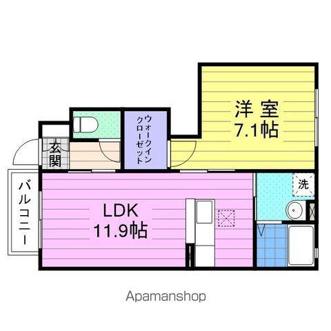 ソレアードⅣ(1LDK/1階)の間取り写真