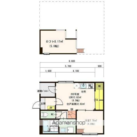 ノーブルコート(1LDK/2階)の間取り写真