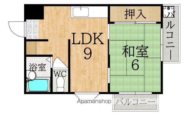 シティパレス学園前P1(1LDK/3階)の間取り写真