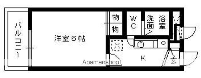 レオパレス志賀(1K/2階)の間取り写真
