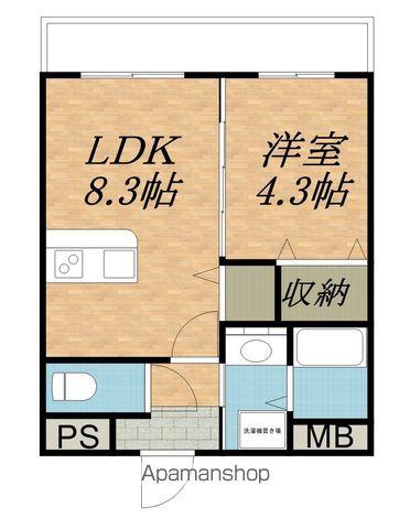 アライブビル(1LDK/2階)の間取り写真