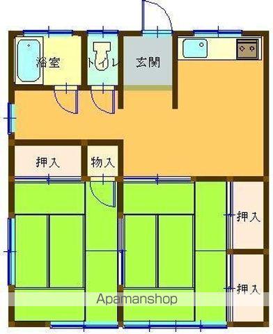 加藤第二アパート(2DK/1階)の間取り写真