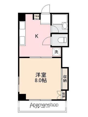 エーブル志度(1DK/5階)の間取り写真