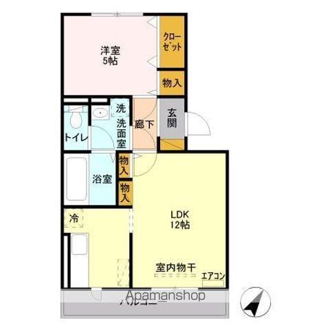 サンルーチェ(1LDK/3階)の間取り写真