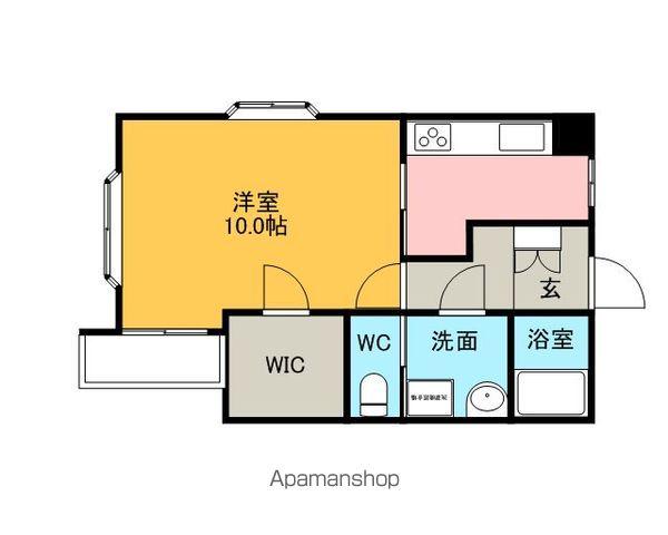 風見乃郷(1K/2階)の間取り写真