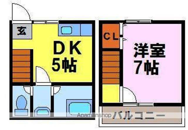 テラスハウス佐々木(1DK/1階)の間取り写真