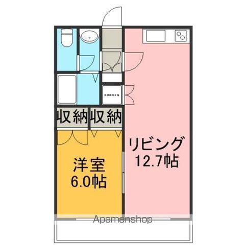 ランドキューブⅥ(1LDK/1階)の間取り写真