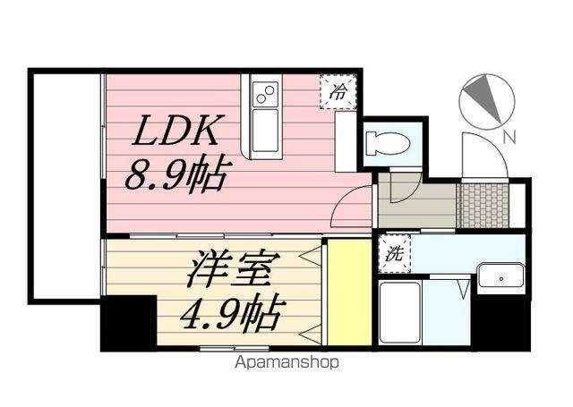 ウインステージ箱崎Ⅱ(1LDK/4階)の間取り写真