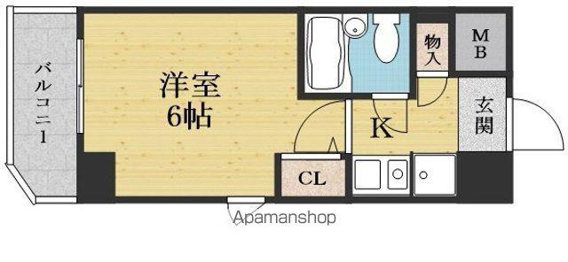 エスリード新大阪第6(1K/3階)の間取り写真