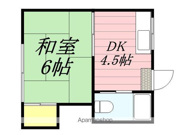 EEコーポ(1DK/1階)の間取り写真