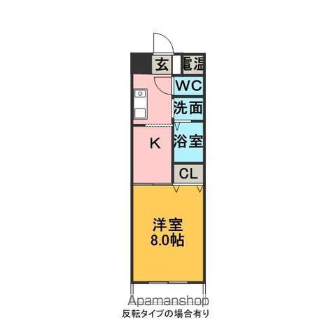 スパシオ星見ヶ丘(1K/1階)の間取り写真