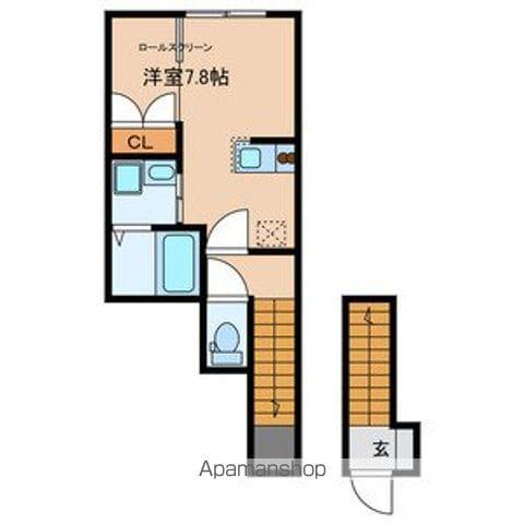 COLORED SQUARE中野坂上(ワンルーム/2階)の間取り写真