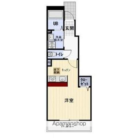 レザンコートB(1K/1階)の間取り写真