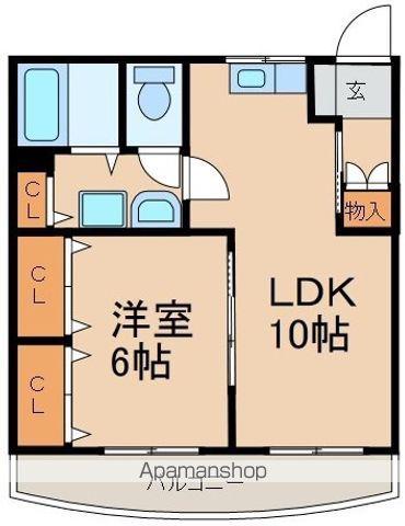 グレースマンションタジリ(1LDK/1階)の間取り写真
