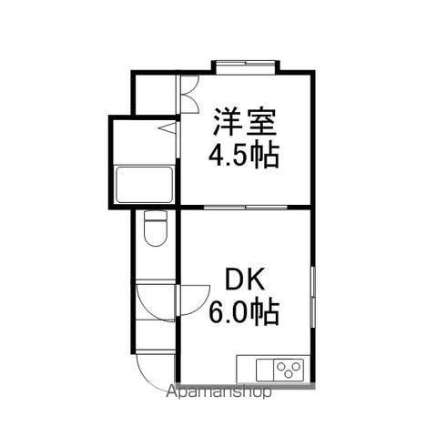 MAPLEHILLS南郷(1DK/2階)の間取り写真