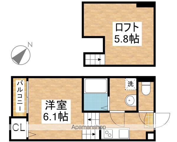 YSSTAGE吹上(1K/2階)の間取り写真