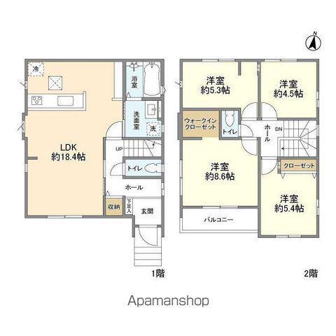 千葉都市モノレール 桜木駅(千葉) 徒歩11分 2階建 築1年(4LDK)の間取り写真