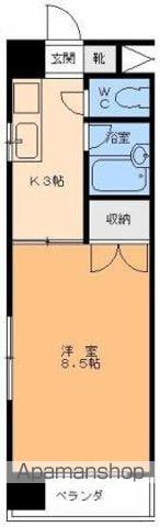 ドリームハイツ味酒(1K/3階)の間取り写真