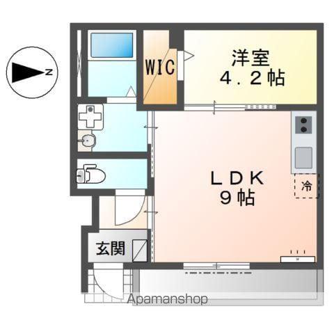 ボヌールQ2(1LDK/1階)の間取り写真