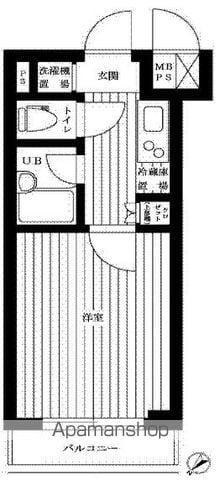ルーブル高田馬場(1K/1階)の間取り写真