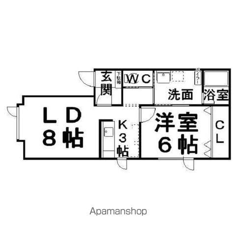 コーポ菜の花(1LDK/1階)の間取り写真