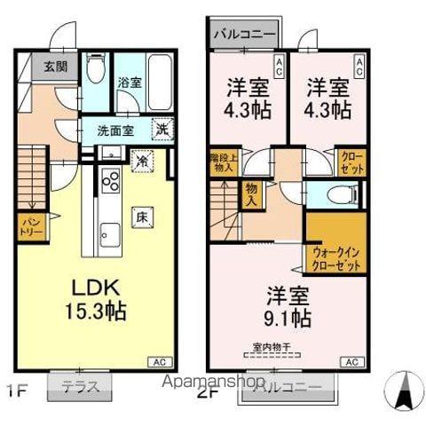 メゾン・ド・シーマ GLEE(3LDK/1階)の間取り写真