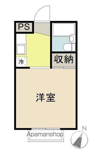 第2興栄ハイツ(1K/3階)の間取り写真