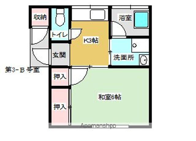 渡辺アパート第三(1K/1階)の間取り写真