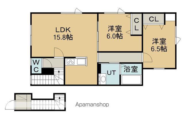 Nハイツ(2LDK/2階)の間取り写真