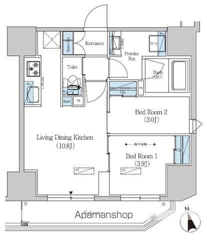 アーバネックス上野(2LDK/11階)の間取り写真