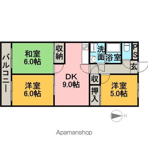 スパジオ665(3DK/3階)の間取り写真