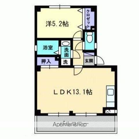 フォブール I(1LDK/2階)の間取り写真