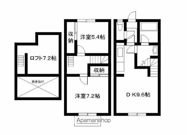 エレガンス小戸(2LDK/1階)の間取り写真