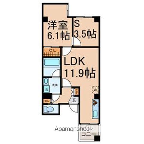 アヴォワール丸の内(1SLDK/3階)の間取り写真