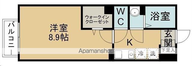 パレスルピナスA(1K/1階)の間取り写真